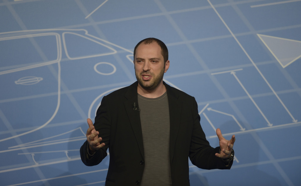 Co-founder and CEO of Whatsapp Jan Koum speaks during a conference at the Mobile World Congress, the world's largest mobile phone trade show in Barcelona, Spain, Monday, Feb. 24, 2014. Expected highlights include major product launches from Samsung and other phone makers, along with a keynote address by Facebook founder and chief executive Mark Zuckerberg. (AP Photo/Manu Fernandez) / TT / kod 436